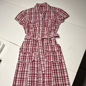 EUC XS gingham check dress
